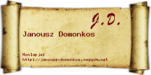 Janousz Domonkos névjegykártya